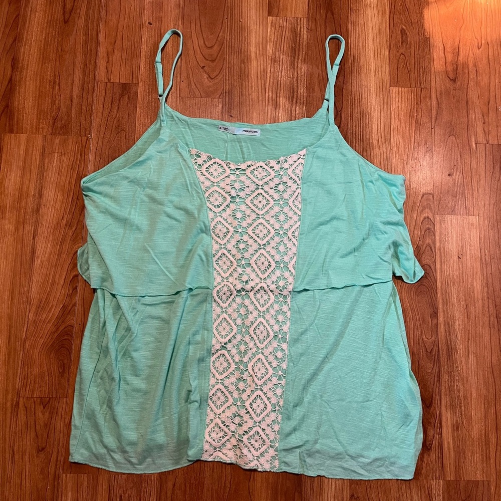 🆕 NWT Maurices Lace Detail Camisole, XL